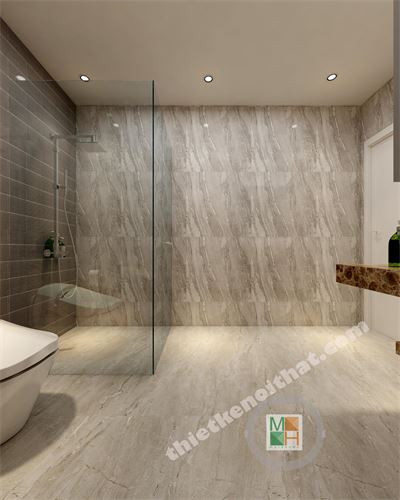 Mẫu vách tắm kính đứng hoàng kim - Chị Phượng 