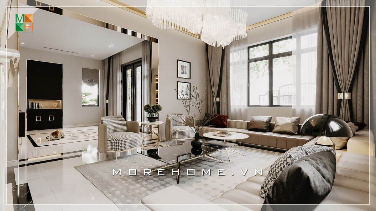 Mẫu thiết kế phòng khách chung cư, nhà phố, biệt thự tiện nghi và sang trọng